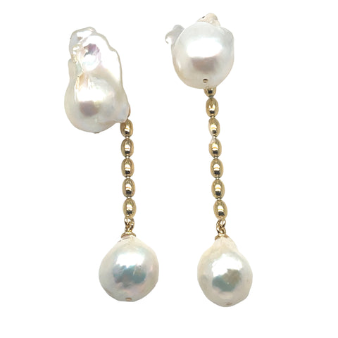 Tarin Thomas Zale Baroque Pearl drop Earrings