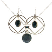 BHAWANA CLARK Labradorite Pendant Necklace and Earrings Set