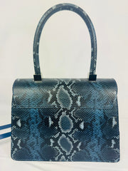 VALENTINO Blue Python Top Handle Bag