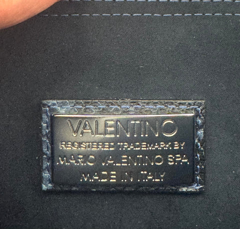 VALENTINO Blue Python Top Handle Bag