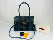 VALENTINO Blue Python Top Handle Bag