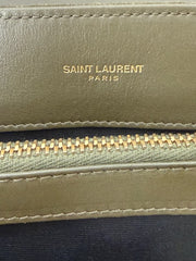 YSL Army Green Suede Medium Lou Bag