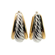 Earrings in Rhodium plated 10K Yellow Gold