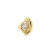 Gold Swirl Ring with Cubic Zirconia