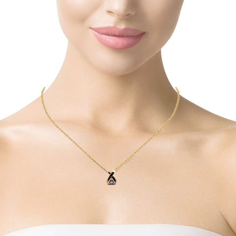 Tanzanite and Diamond Pendant Necklace