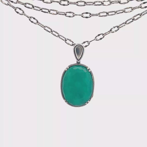 TACORI Green Onyx Pendant Necklace in Sterling Silver