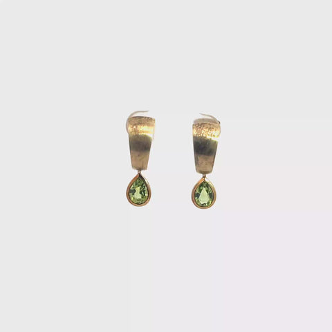 Peridot Earrings in 14K Yellow Gold