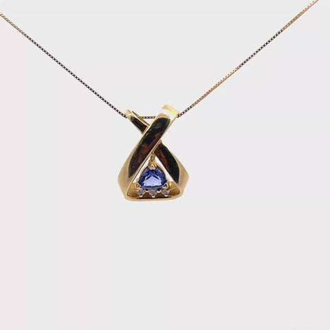 Tanzanite and Diamond Pendant Necklace