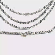 DAVID YURMAN Sterling Silver with 14K Gold Accent Box Chain Necklace