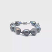 Baroque Grey/Black Pearl Bracelet