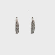 .5 CTW Diamond Double Row Earrings in Sterling Silver