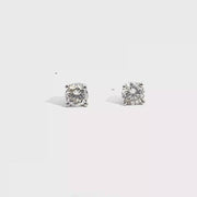 Diamond Stud Earrings in 14K White Gold