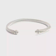 David Yurman Sterling Silver Cuff with Diamonds