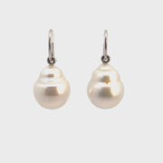 South Sea Pearl Earrings in 18K White Gold