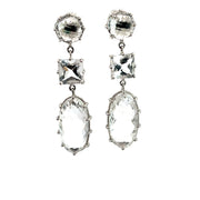 Quartz drop Earrings in Sterling Silver
