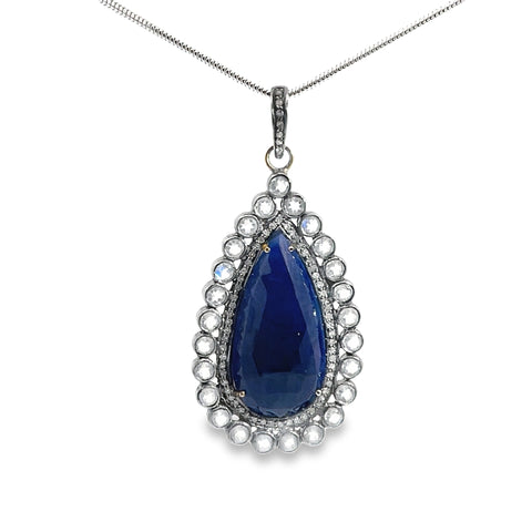 Sapphire & Diamond Pendant Necklace