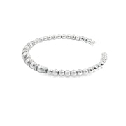 Silver Bead and Diamond Bracelet