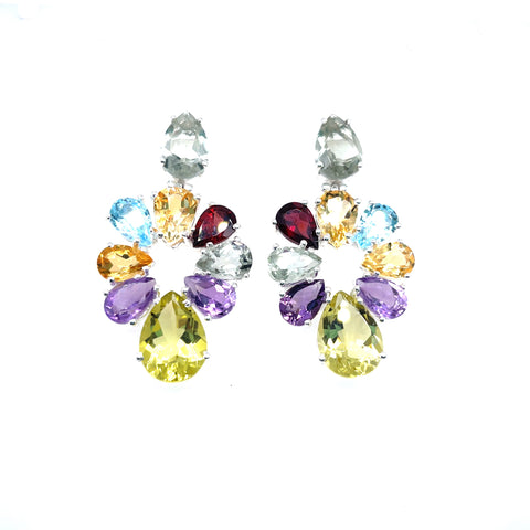 semi precious gemstone drop earrings