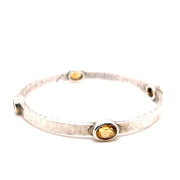 Citrine Bangle in Sterling Siover