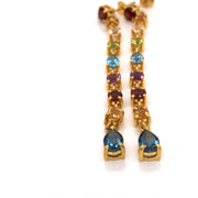Drop Earrings in gold-plated Sterling Silver with Semi-precious Gemstones