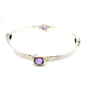 Amethyst Bangle in Sterling Silver