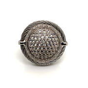 chariol celtic cable ring with diamonds
