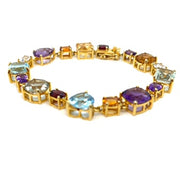 Multi semiprecious gemstone bracelet