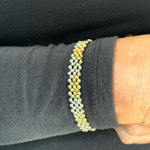 Bracelet in 14K White Gold & 14K Yellow Gold, 8.5"