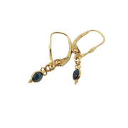 Drop Earrings in 14K Yellow Gold with Sapphires